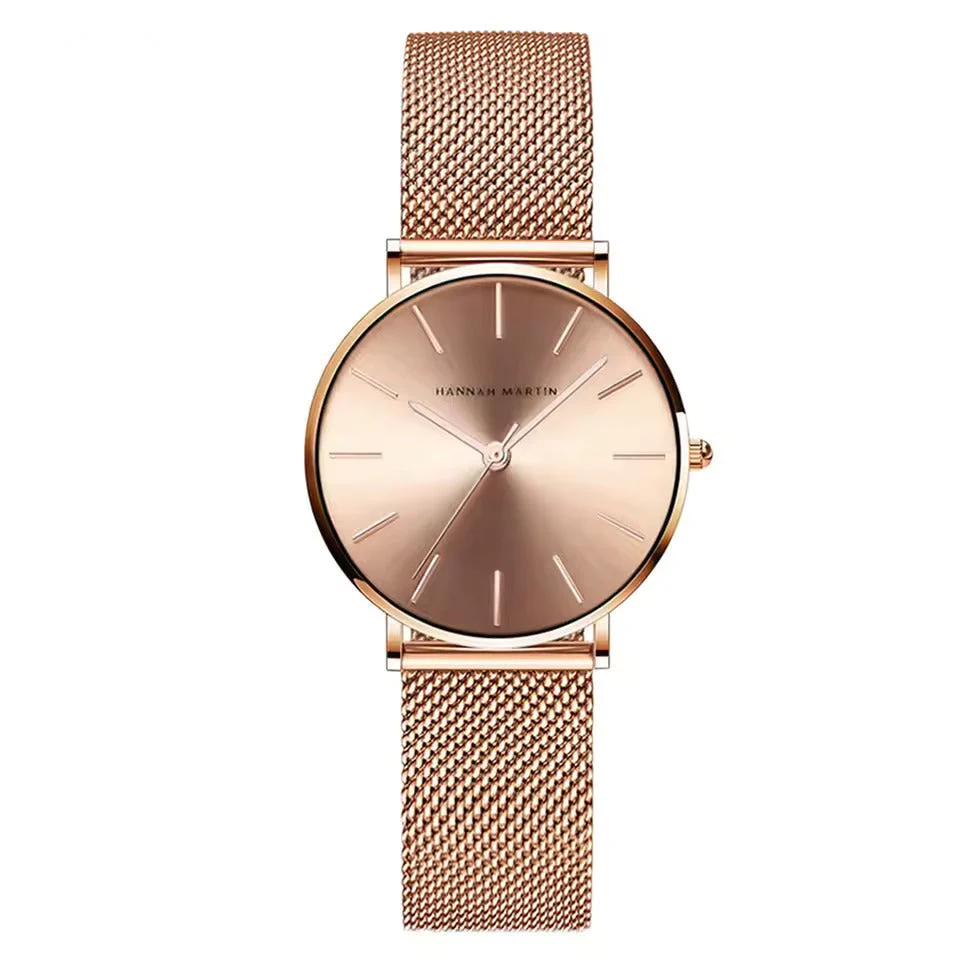 Elegant Rose Gold Wristwatch Featuring Quartz Movement - Image 4