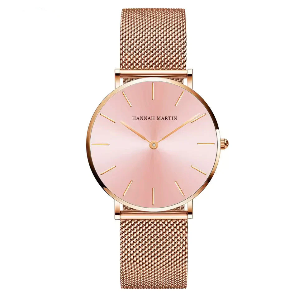 Elegant Rose Gold Wristwatch Featuring Quartz Movement - Image 5