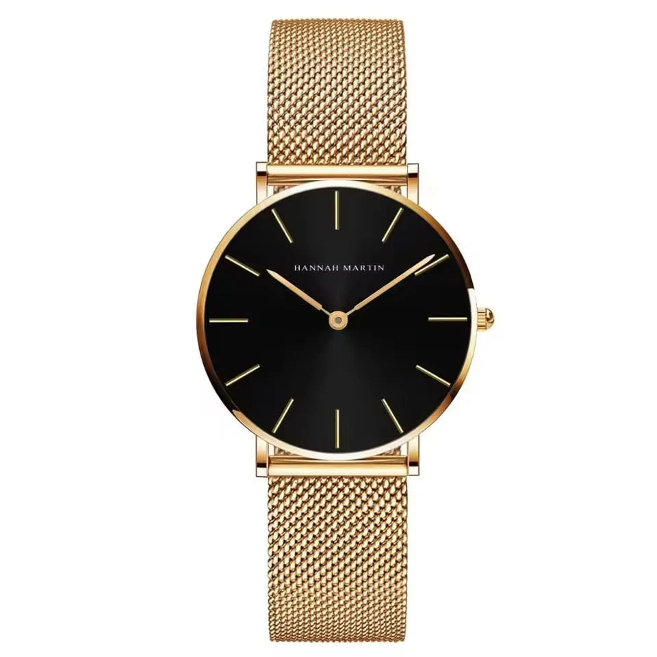 Elegant Rose Gold Wristwatch Featuring Quartz Movement - Image 9